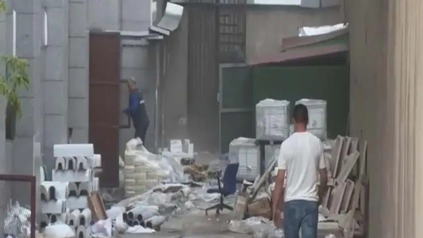 Erzurum Adliyesinin arşiv bölümünde yangın haberinin görseli