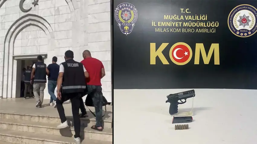 Milas'ta 13 milyon 750 bin liralık haraç iddiası: 3 şüpheli tutuklandı haberinin görseli