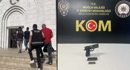 Milas'ta 13 milyon 750 bin liralık haraç iddiası: 3 şüpheli tutuklandı