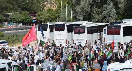 Avrupa’dan yola çıkan ‘Filistin Konvoyu’ Mardin’e ulaştı: Hedef Batı Şeria