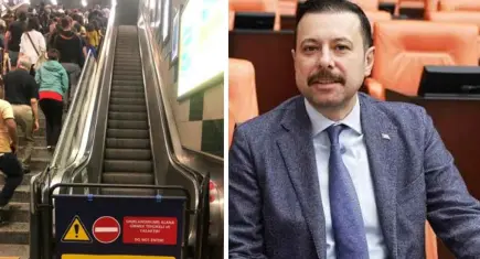 AK Partili Kaya’dan yürüyen merdiven tepkisi: 6 aydır çalışmıyor