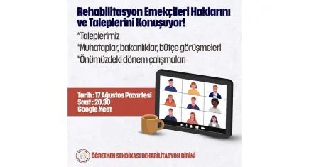 Rehabilitasyon emekçileri hakları için buluşuyor