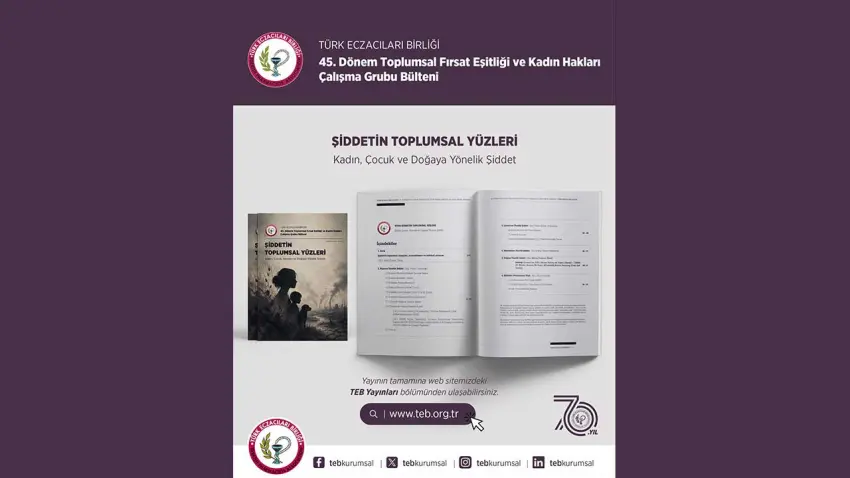 Türk Eczacıları Birliği’nden şiddetin toplumsal boyutlarına ilişkin bülten haberinin görseli