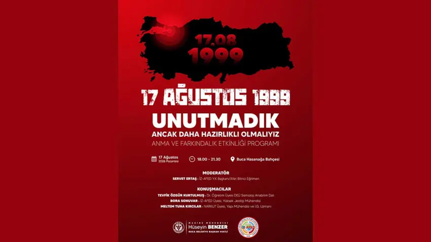 Buca’da 17 Ağustos’ta deprem farkındalığı buluşması haberinin görseli