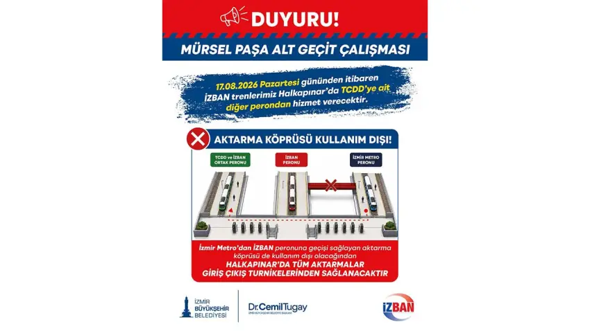 Halkapınar’da ulaşımda geçici düzenleme: Aktarma köprüsü kapanıyor haberinin görseli