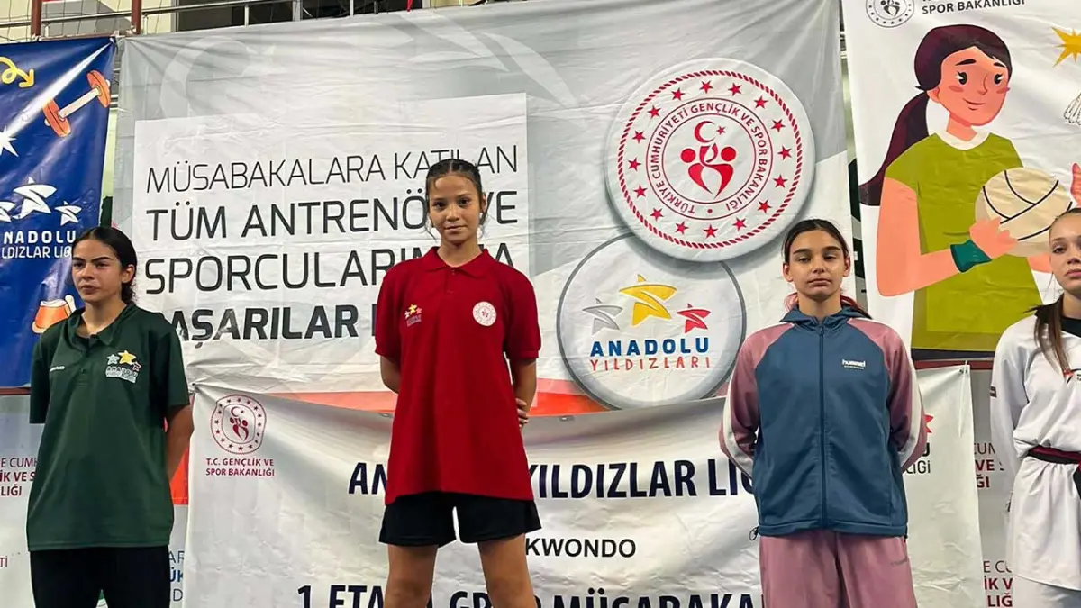 Tekvandoda şampiyon olan Fikriye'nin hedefi milli takım görseli