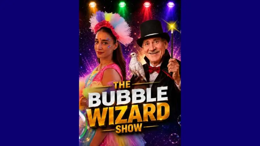 The Bubble Wizard Show aileleri büyülü bir yolculuğa çıkaracak haberinin görseli