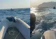 Lastik botla denizde mahsur kalan kişiyi esnaf kurtardı!