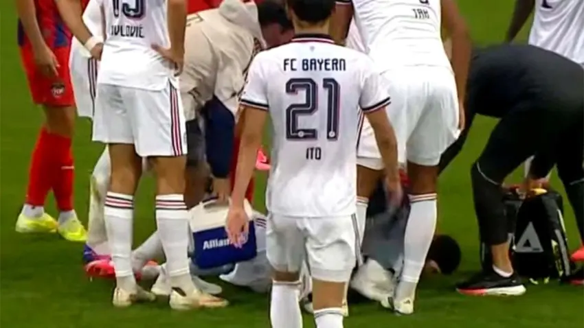 Bayern Münih’in yıldızı Jamal Musiala korkuttu: 3 günde 2. kez sahada bayıldı! haberinin görseli