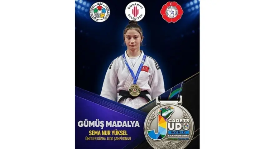 Milli Judocu Sema Nur Yüksel dünya ikincisi oldu haberinin görseli