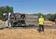 Afyonkarahisar’da yolcu otobüsü devrildi: Çok sayıda yaralı var!