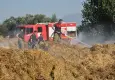 Ödemiş'te saman balyaları cayır cayır yandı