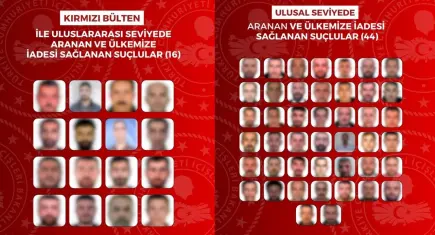 60 firari suçlu yurda getirildi