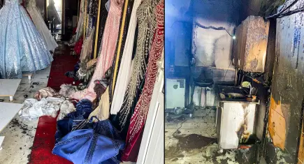 Gelinlikçi mağazasını kundakladılar: Boşanma aşamasındaki eş gözaltında