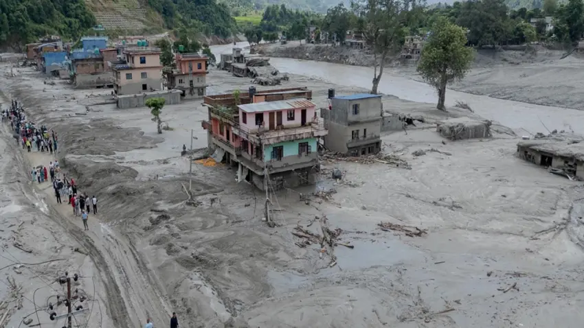 Nepal’deki sel felaketinde bilanço ağırlaşıyor haberinin görseli