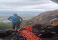 Dağda mahsur kalan kadın askeri helikopterle kurtarıldı