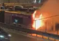 Kağıthane'de metrobüste yangın