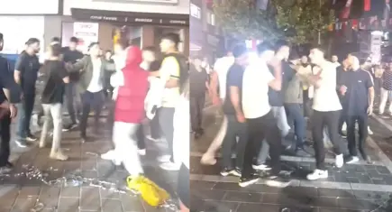 Beyoğlu'nda Rapçi Poizi konserinde kavga: Tekme ve yumruklar havada uçuştu