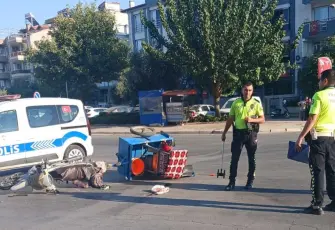 Ödemiş'te otomobille çarpışan motosikletli ağır yaralandı