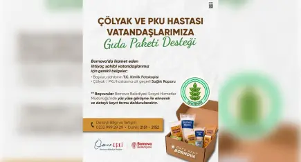 Bornova Belediyesi’nden Çölyak ve PKU hastalarına özel gıda desteği