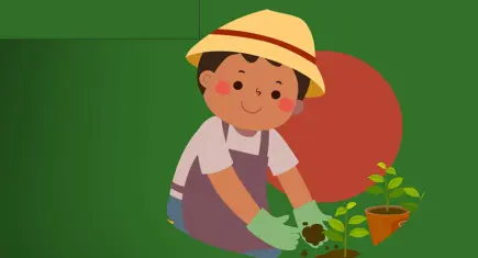 Çocuklar kendi çiçeklerini dikecek