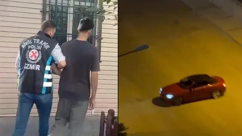 İzmir’de drift yapan sürücüye 146 bin TL ceza: Ehliyetine el konuldu haberinin görseli