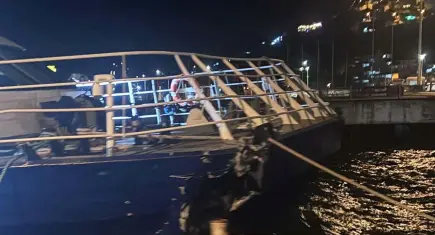 İDO deniz otobüsü Mudanya İskelesi’ne çarptı