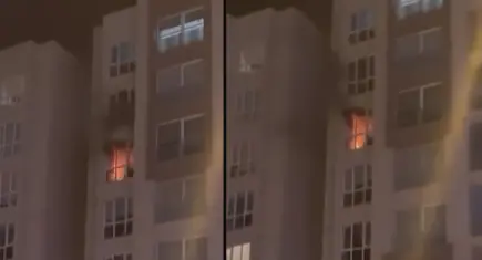On iki katlı apartmanda çıkan yangında 3 kişi mahsur kaldı