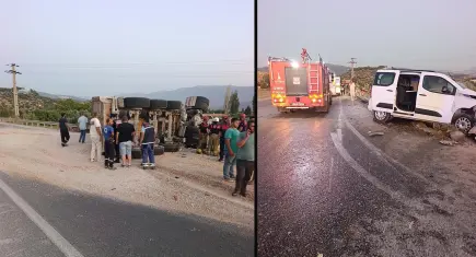 İzmir haber: Ödemiş’te tır ile hafif ticari araç çarpıştı! 4 yaralı