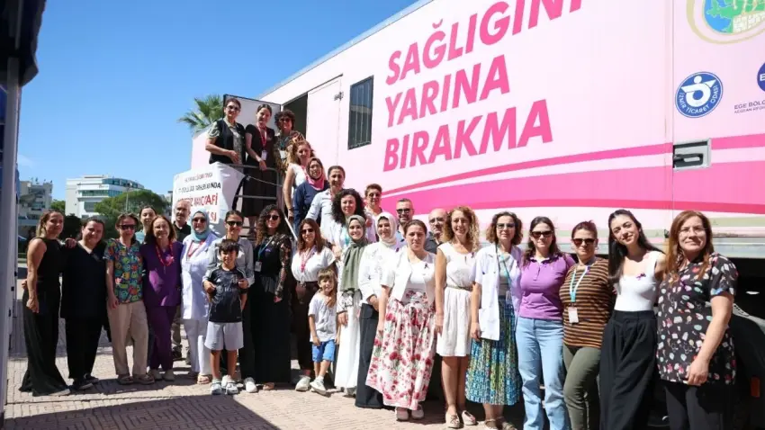 "Pembe Tır" ücretsiz kanser taraması için Aliağa'da!