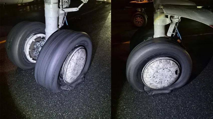 İstanbul Havalimanı’nda korkutan olay: Uçağın 2 lastiği patladı haberinin görseli