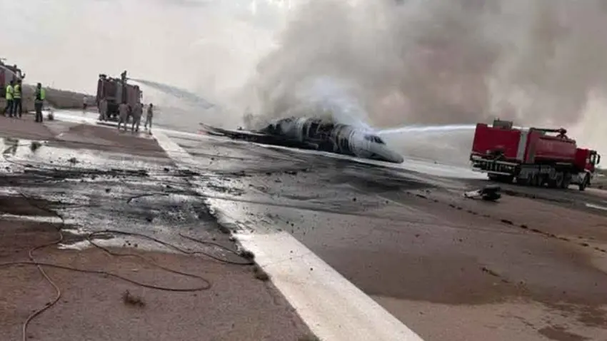 Türk iş insanının özel jeti Libya’da yandı haberinin görseli