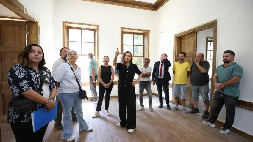 Latife Hanım Köşkü’nde restorasyonda sona gelindi haberinin görseli