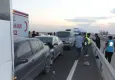 Aksaray'da kum fırtınası dehşeti: Görüş mesafesi sıfıra indi, 7 araç birbirine girdi 