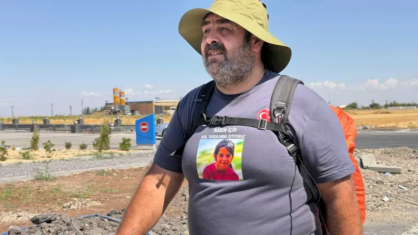 Narin Güran’ın babası Arif Güran Ankara’ya yürüyüş başlattı haberinin görseli