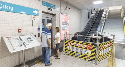 İzmir Metro’da yürüyen merdiven ve asansörlere düzenli bakım ve kontrol