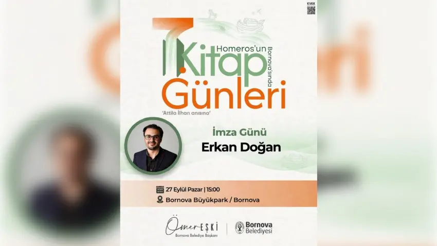 Bornova’da edebiyat rüzgarı: Erkan Doğan okurlarıyla buluşacak