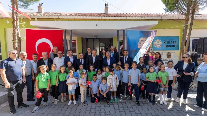 İzmir’de köy okuluna baştan aşağı yenilendi: Kızıloba İlkokulu yeni döneme hazır haberinin görseli