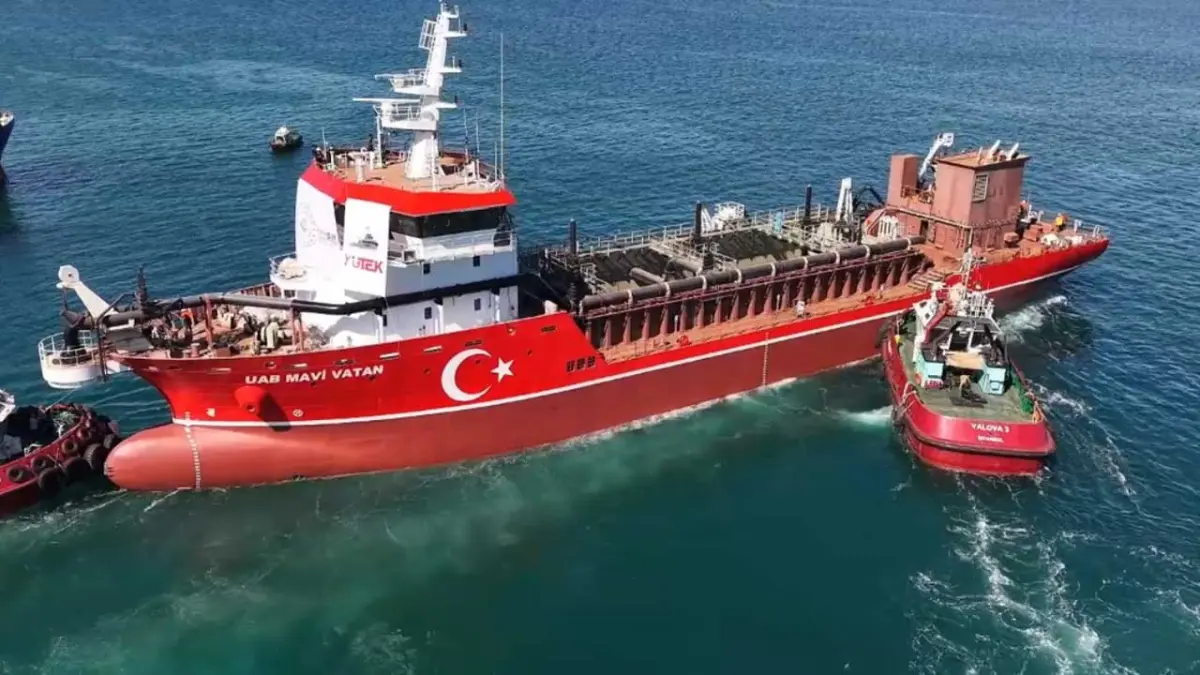 İlk yerli tarama gemisi 'UAB MAVİ VATAN' suya indirildi görseli