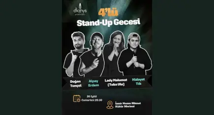 İzmir’de kahkaha dolu gece: 4 komedyen aynı sahnede
