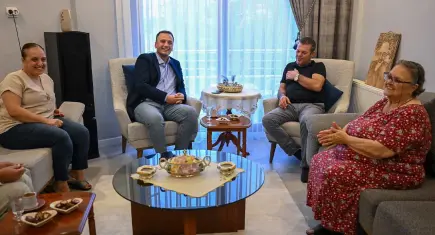 Başkan Eşki’den yangında evi zarar gören aileye ziyaret
