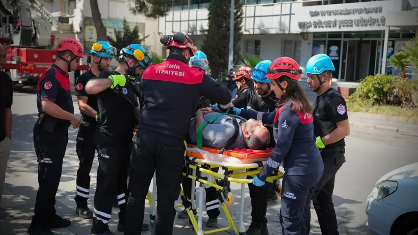 Buca’da nefes kesen yangın tatbikatı haberinin görseli