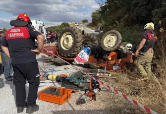Tire'de can pazarı: Devrilen traktörün sürücüsü öldü, eşi yaralandı