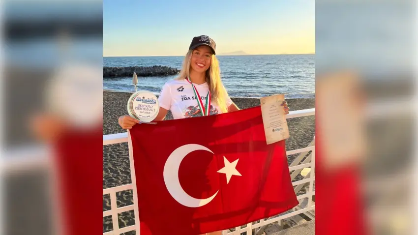 İzmirli Eda’dan Catalina Kanalı’nda çifte rekor haberinin görseli