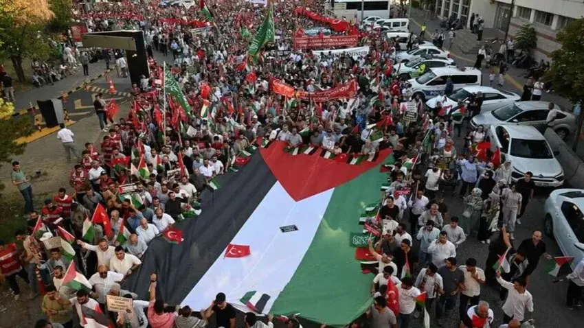 Ankara'da "Gazze İçin Özgür Filistin Yürüyüşü" düzenlenecek haberinin görseli