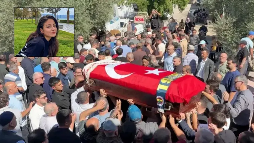 Portekiz’de nehirde boğulan Melek, Aydın’da son yolculuğuna uğurlandı haberinin görseli