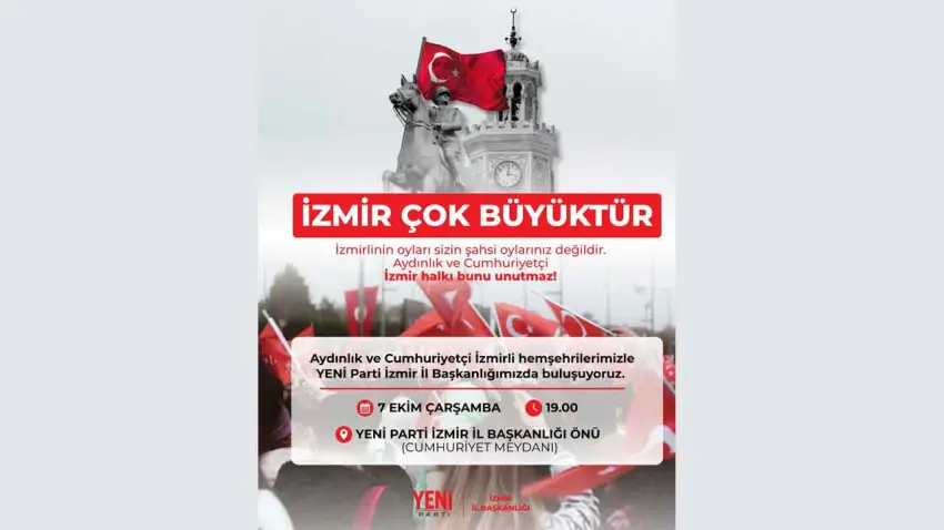 YENİ Parti’li Güç’ten Cemil Tugay tepkisi: İzmir susmaz, Cumhuriyet susmaz haberinin görseli
