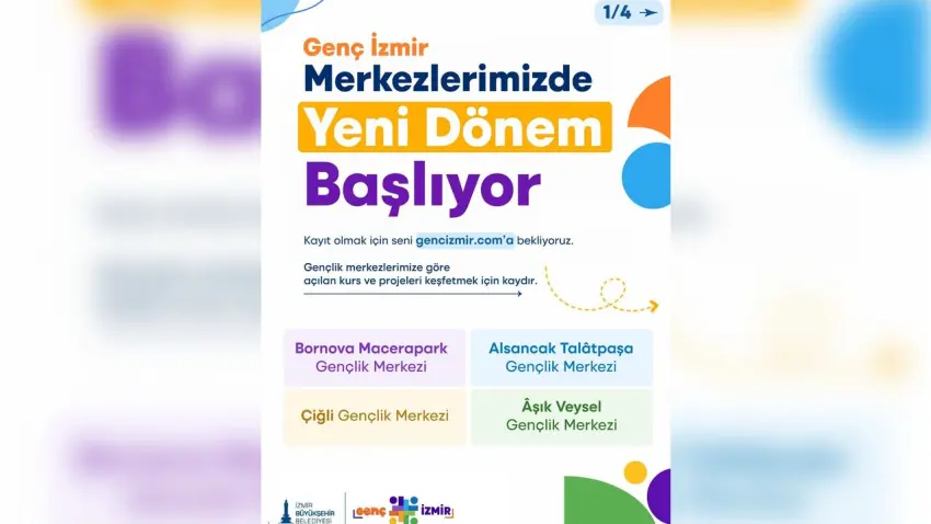 Genç İzmir’de yeni dönem kayıtları başladı: Başvurular 9 Ekim’e kadar haberinin görseli