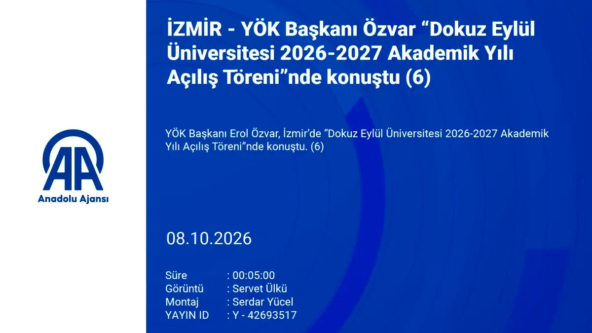 YÖK Başkanı Özvar İzmir’de konuştu görseli