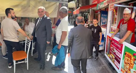 CHP Bornova’dan çarşı esnafına ziyaret: Sorunları yerinde dinlediler